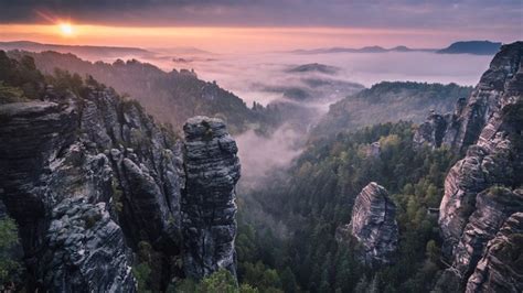 Landscape Forest Rock Nature Sunrise Cliff National Park