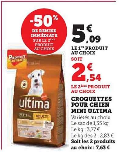 Promo Croquettes Pour Chien Mini Ultima Chez Super U ICatalogue Fr