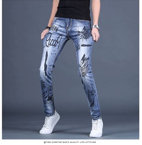 Mannen Mannelijke Denim Jeans Persoonlijkheid Jean Grandado