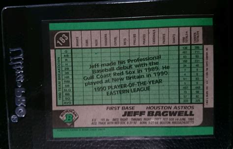 1991 Bowman 183 Jeff Bagwell RC For Sale Online EBay