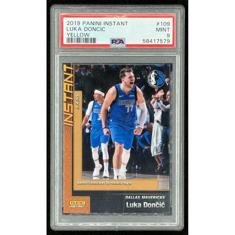 Luka Doncic 2019 20 Panini Instant Yellow 109 4 88 PSA 9 Pristine