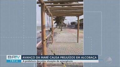 BATV Itabuna Avanço de maré causa prejuízos em cidade no extremo