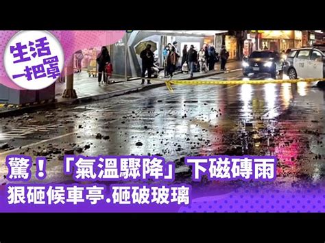 《生活一把罩》驚！「氣溫驟降」下磁磚雨 狠砸候車亭砸破玻璃