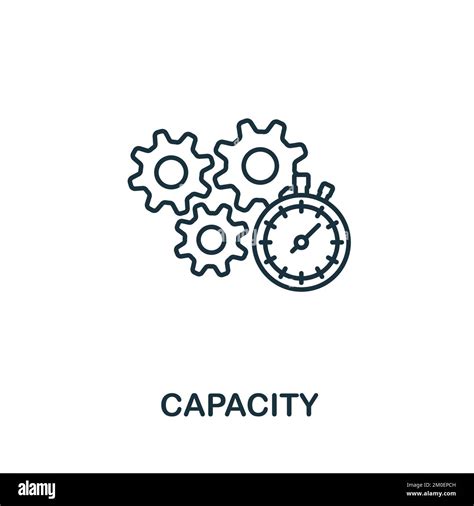 Capacity Icon Monochrome Simple Company Structure Icon For Templates