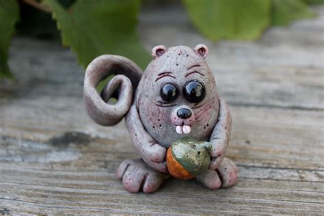 Premo Sculpey Nutty Squirrel Sculpey Polymer Clay Figures Sculpey