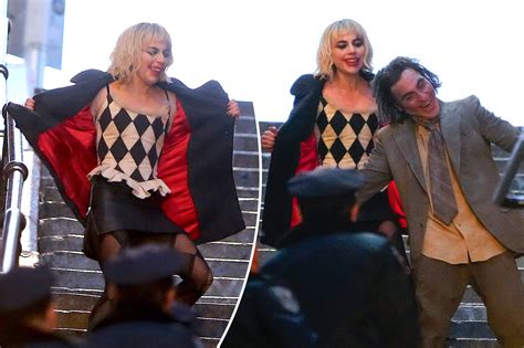 Lady Gaga seen singing on NYC steps for 'Joker 2'