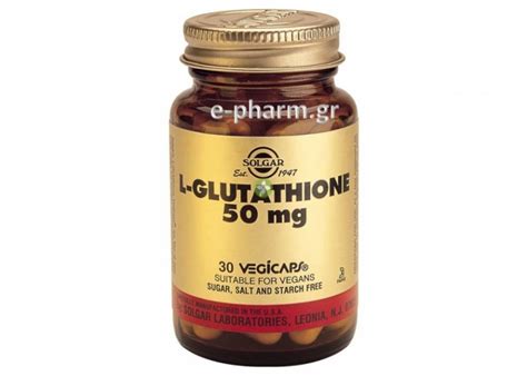 Solgar L Glutathione 50mg Veg Caps 30s E Pharm