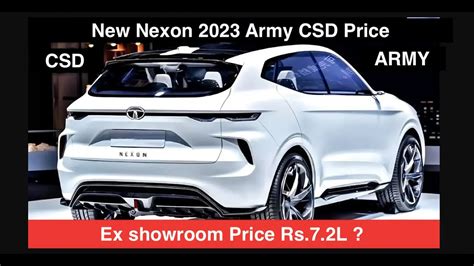 New Tata Nexon Facelift 2023 Csd Price Csd Car Price List 2023 Youtube