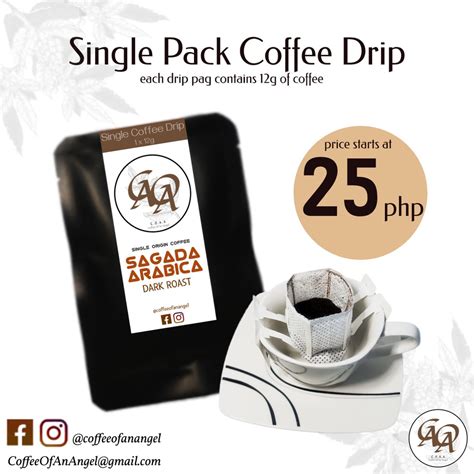 Single Coffee Drip Pack Sagada Arabica Benguet Arabica Kalinga