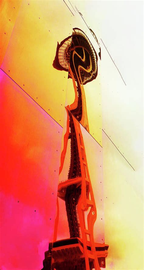 Space Needle Reflection Orange Red Photograph By Walter Fahmy Pixels