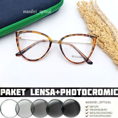 Jual COD Frame CAT EYE Wanita Murah GRATIS Lensa MINUS PHOTOCROMIC