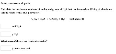 Solved Be Sure To Answer All Parts Calculate The Maximum Chegg