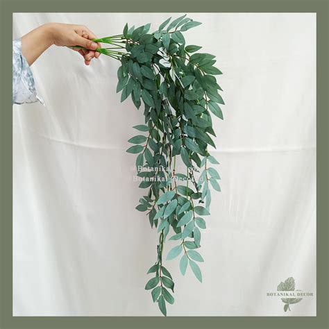 Jual Artificial Leaf Leave Eucalyptus Garland Tanaman Daun Gantung