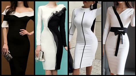 Black And White Bodycon Dresses Latest 2020s Best Designs Ideas Of