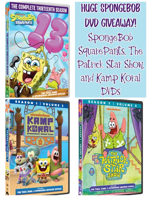 Huge Spongebob Dvd Giveaway Spongebob Squarepants The Patrick Star