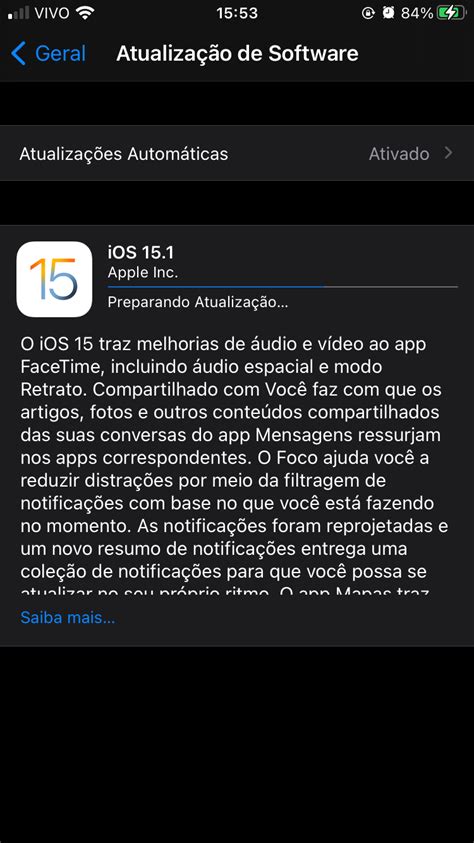 Iphone “preparando Atualização” Comunidade Da Apple