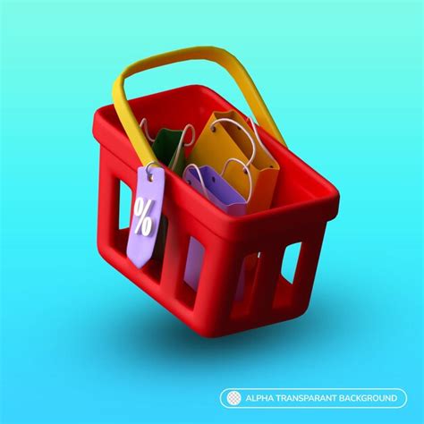 Icono De Cesta De Compras De Ilustraci N De Renderizado D Archivo