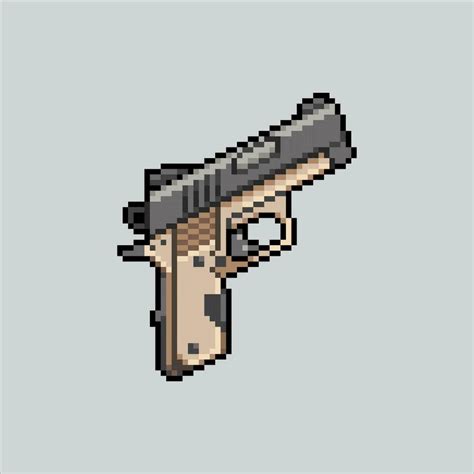 Pixel Art Illustration Gun Pixelated Glock Hand Gun Glock Police