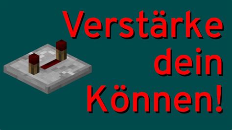 Der Redstone Verst Rker Minecraft Tutorial F R Anf Nger Youtube