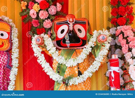 Idol of Hindu God, Jagannath, India Stock Image - Image of jatra ...