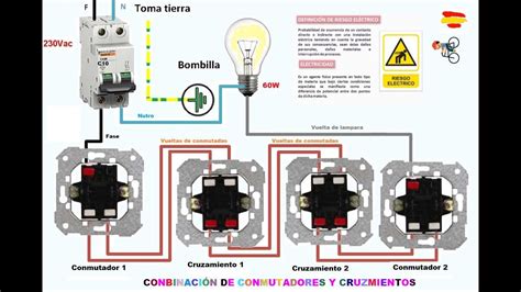 Conbinaci N De Conmutadores Y Cruzamientos Esquemas Electricos