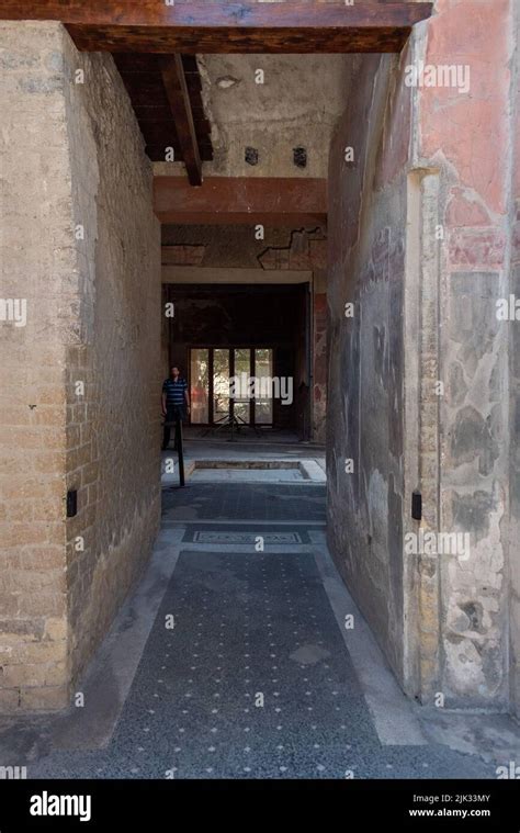 Herculaneum Italy May 04 2022 Entrance To The House Of The Tuscan