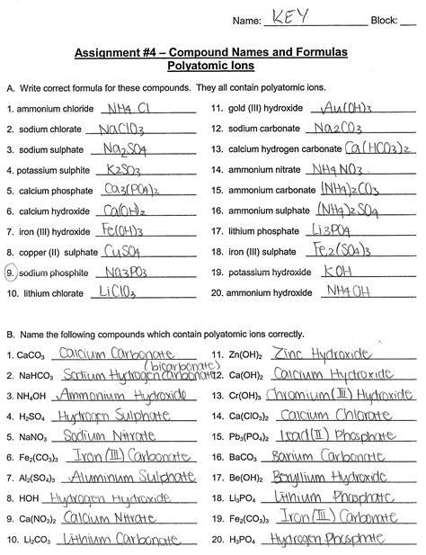 20 Polyatomic Ions Worksheet Worksheets Decoomo