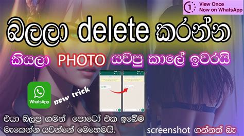 Whatsapp View Once Feature In Sinhala Youtube