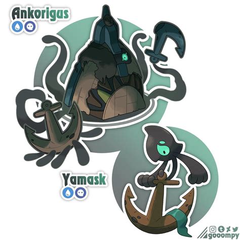 Gooompy Art on Twitter: "have some regional yamask forms for spooky season! #fakemon ...