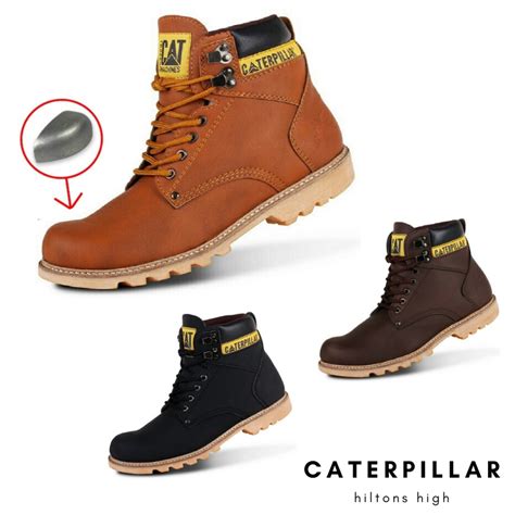 Jual Sepatu Bikers Caterpillar Holton Sepatu Safety Boots Ujung Besi