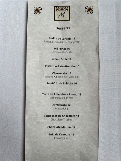 Menu at Mercado Restaurant, Toronto