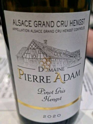 Domaine Pierre Adam Pinot Gris Alsace Grand Cru Hengst Vivino France