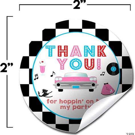 Amandacreation Sock Hop Thank You Envelope Seal 40pcs Oriental Trading