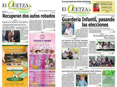 Nuestra Portada Edición 2393 El Quetzal de Cholula