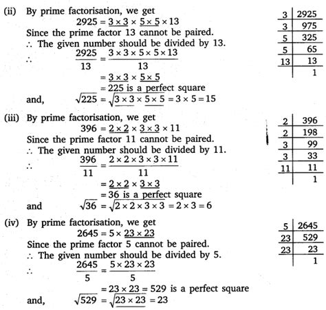 Ncert Solutions For Class 8 Maths Chapter 6 Squares And Square Roots Ex