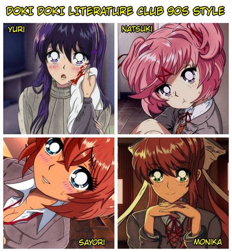 Doki Doki Literature Club Anime 90s Style By Suuslimegirl On