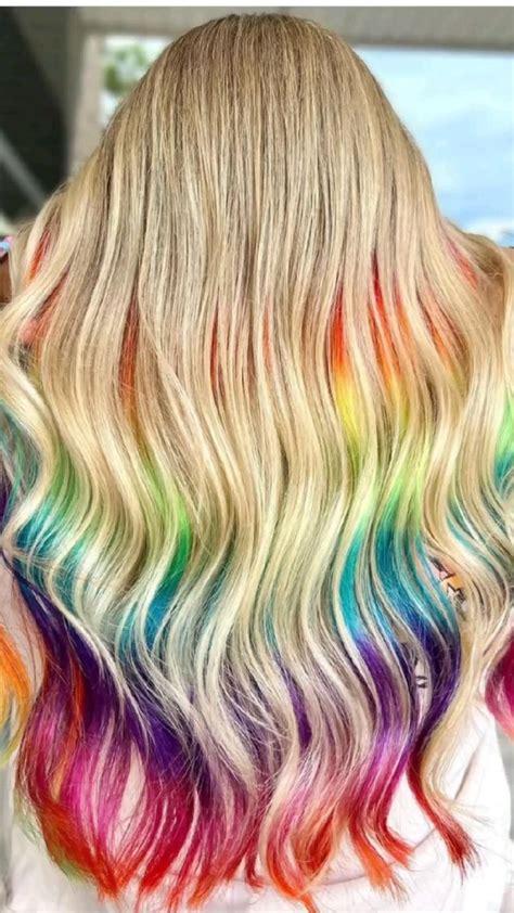 BEST FALL HAIR COLORS FOR BLONDES | Rainbow hair color, Rainbow hair ...