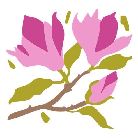 Design Png E Svg De Flores Cor De Rosa Planas Para Camisetas