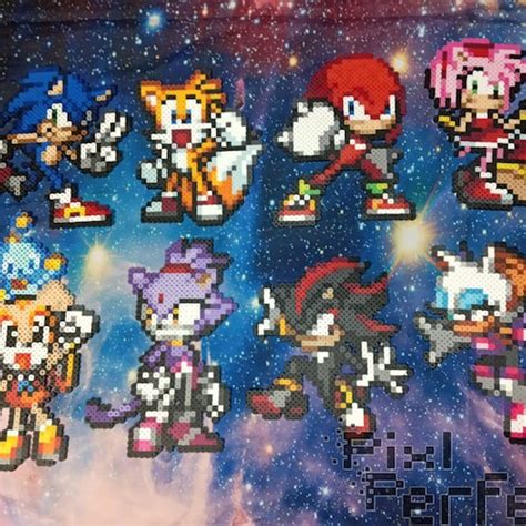 Chaos Emeralds Sprite Set Sonic The Hedgehog Perler Beads Etsy Canada