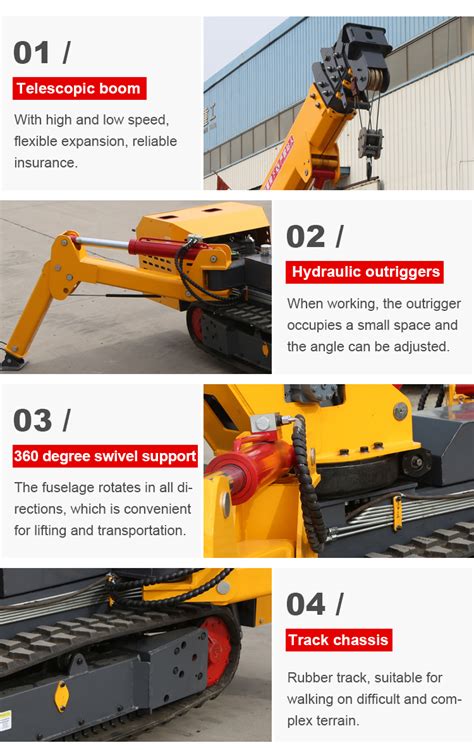 Construction Telescopic Jib Crane Small Spider Cranes Mini Heavy Mobile