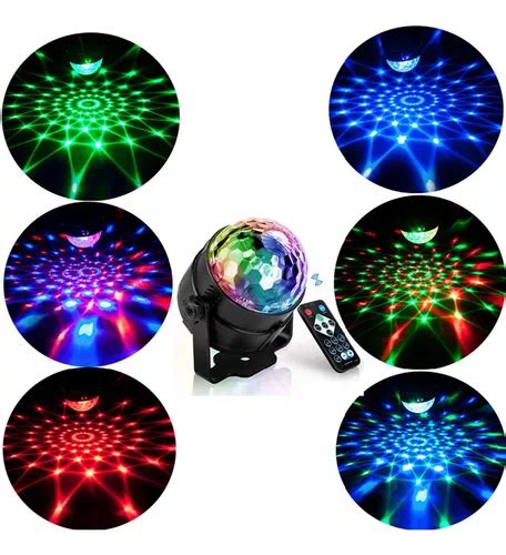 Bola De Luces Led Rgb Con Control Remoto Para Fiesta Disco Meses Sin