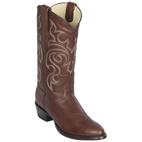 Los Altos Boots Mens 652707 Round Toe Genuine Grisly Leather Boots