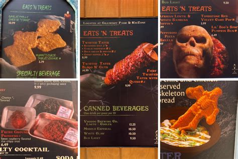 Full Menus With Prices For Halloween Horror Nights Food Beverages