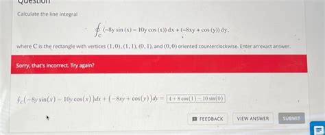 Solved Calculate The Line Integral