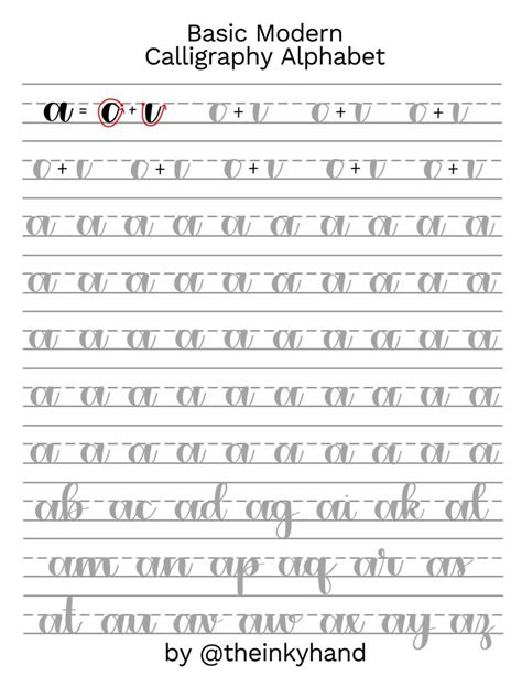 Free Printable Calligraphy Letters Worksheets