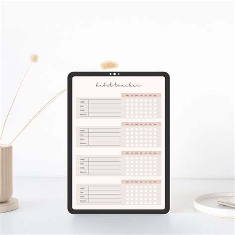 Minimalist Habit Tracker Printable Yearly Habit Tracker Instant