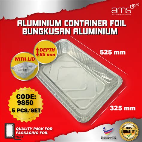 𝐀𝐌𝐒ᵀᴹ Aluminium Buffet Container Foil Tray Catering Foil Tray BBQ