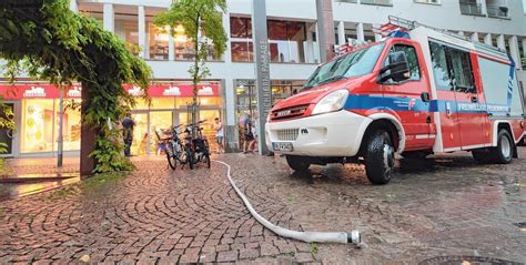 Feuerwehr rückt vier Mal wegen Starkregens aus