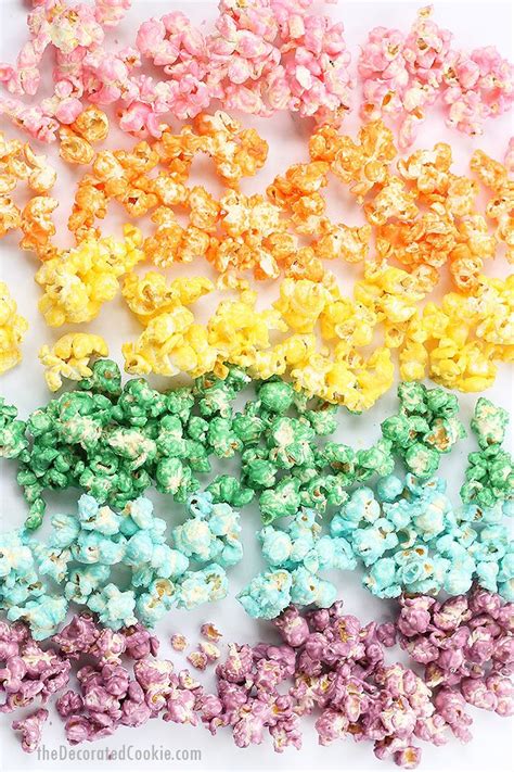 Rainbow Popcorn For A Rainbow Or Unicorn Party With Video Recipe