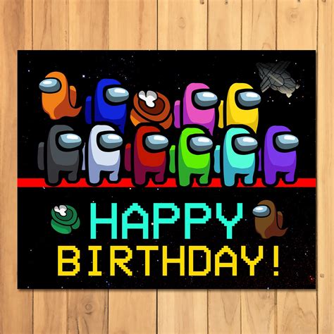 Among Us Birthday Invitation